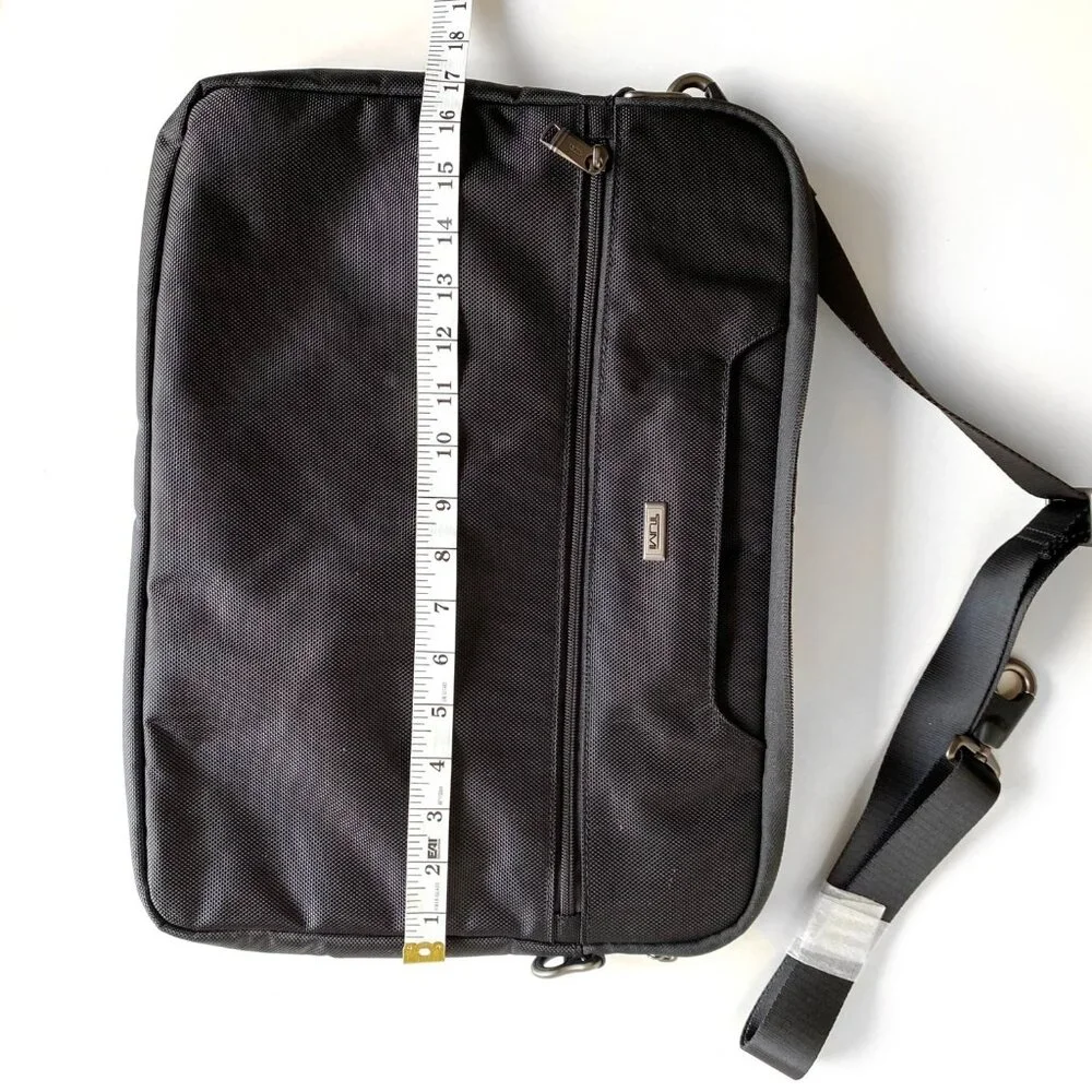 Tumi 2Way Balistic Black Nylon Alpha Computer Briefcase Business Crossbody Bag